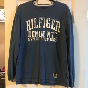 Tommy Hilfiger long sleeve blue shirt